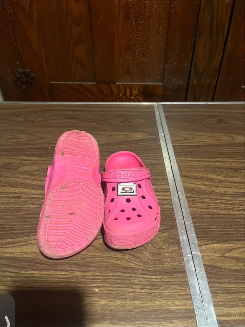 CROCS Kids Bubblegum Pink Classic Clog with Charms